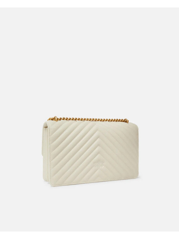 Pinko Love Bag Borse Love One Classic Dc Sheep Napp Bianco - 100941-A0GK-Z14Q