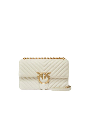Pinko Love Bag Borse Love One Classic Dc Sheep Napp Bianco - 100941-A0GK-Z14Q