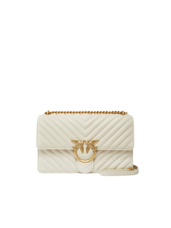 Pinko Love Bag Borse Love One Classic Dc Sheep Napp Bianco - 100941-A0GK-Z14Q