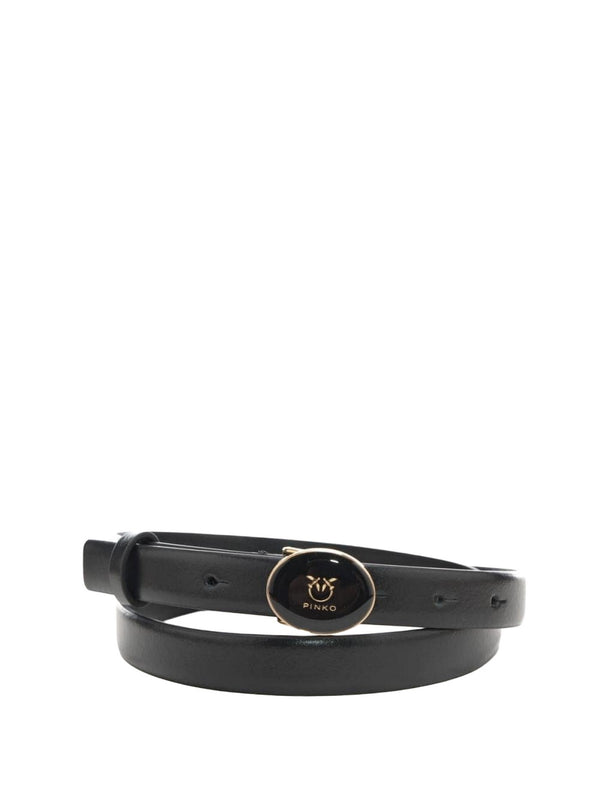 Pinko Cintura Round Enamel H2 Belt.Low Vitel Nero - 105466-A2QL-Z99L