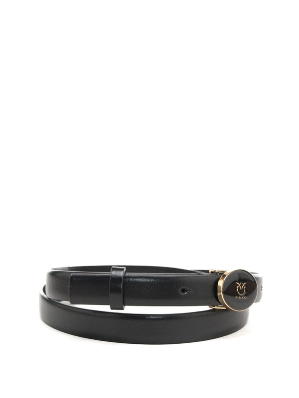 Pinko Cintura Round Enamel H2 Belt.Low Vitel Nero - 105466-A2QL-Z99L