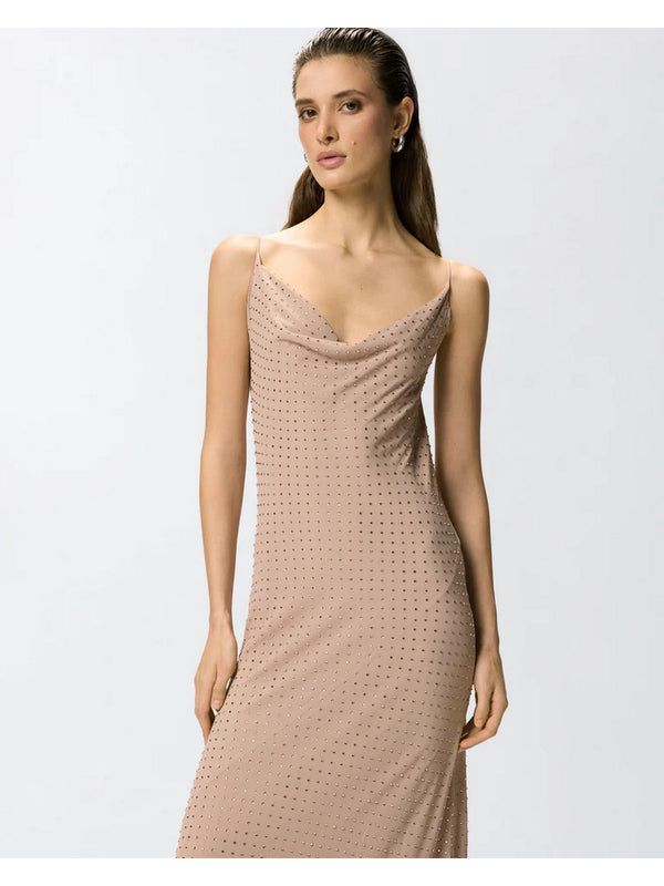 Pinko Abito Farro Abito Georgette Full Str Rosa - 106299-A32X-Q24