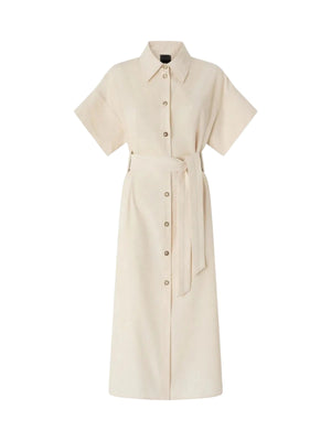 Pinko Abito Alesha Abito Cotone Fluido Beige - 106309-A2ER-D41