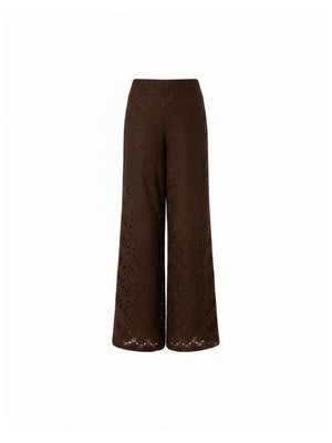 Pinko Pantalone Kimmy Pantalone Popeline Ricam Marrone - 106440-A35P-M28