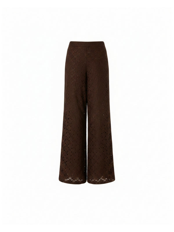 Pinko Pantalone Kimmy Pantalone Popeline Ricam Marrone - 106440-A35P-M28