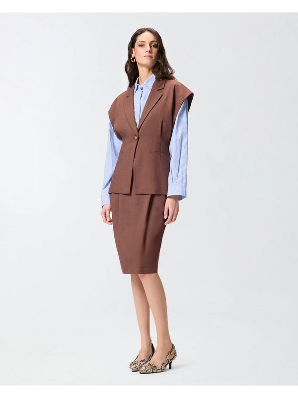 Pinko Giacca Floella Giacca Frisottino Marrone - 106509-A2W6-L78