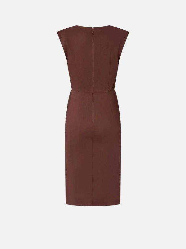Pinko Abito Alissa Abito Lino Stretch Marrone - 106521-A34I-L78