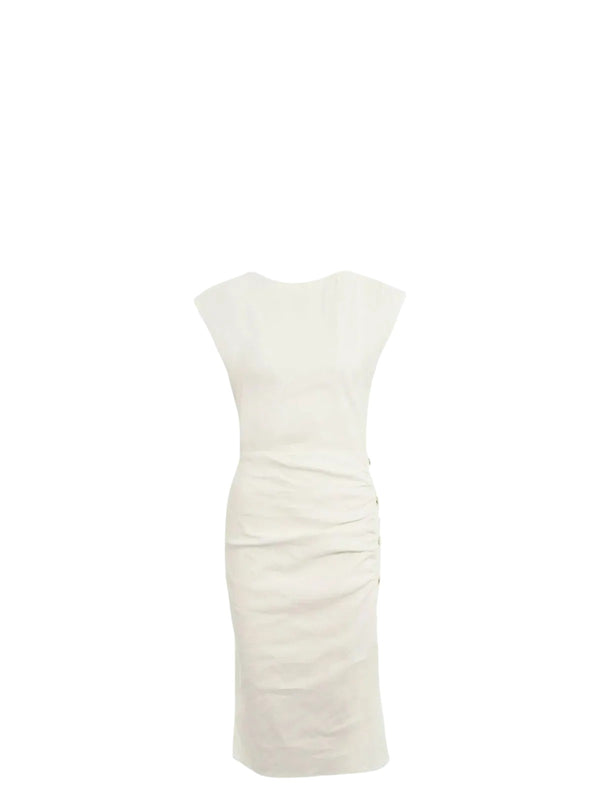 Pinko Abito Alissa Abito Lino Stretch Bianco - 106521-A34I-Z05