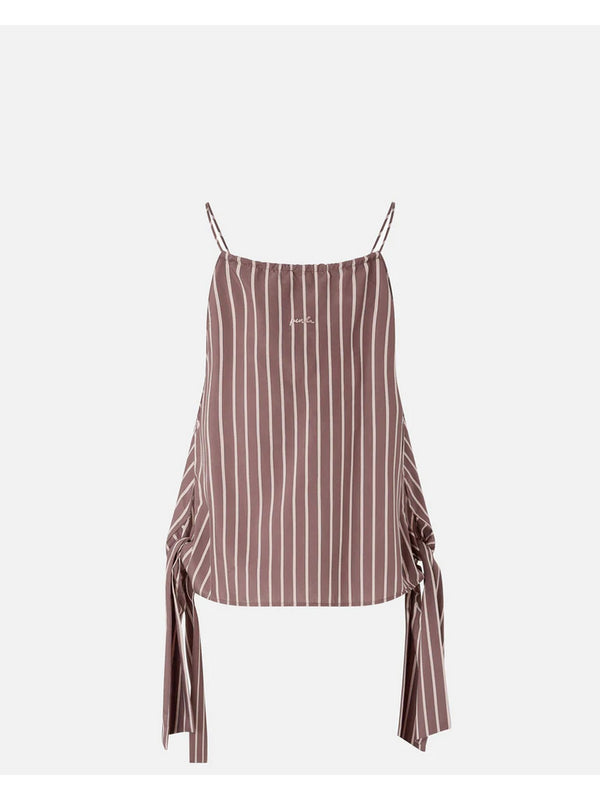 Pinko Top Jennifer Top Tinto Filo Fluido Marrone - 106671-A33Q-LN1
