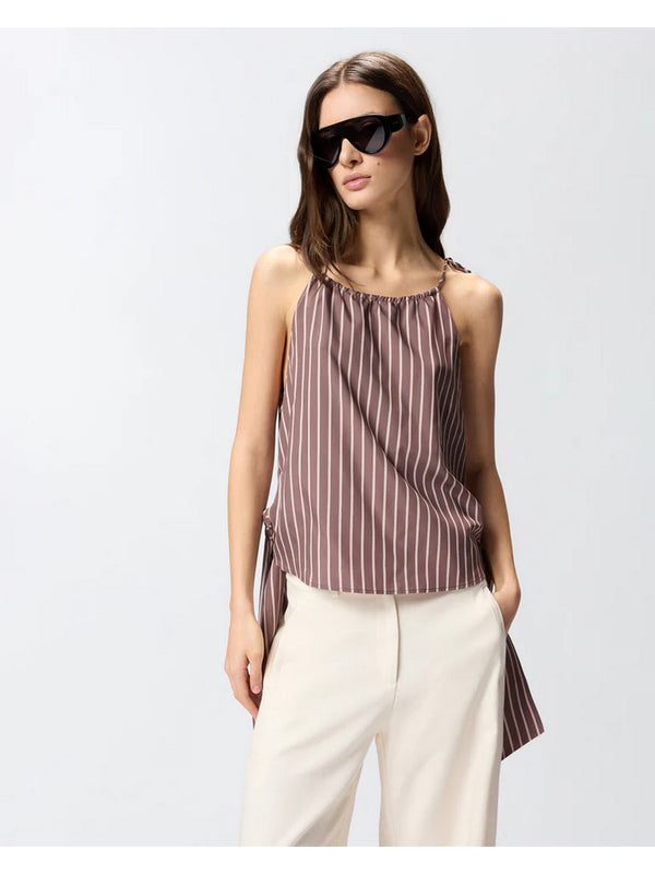 Pinko Top Jennifer Top Tinto Filo Fluido Marrone - 106671-A33Q-LN1