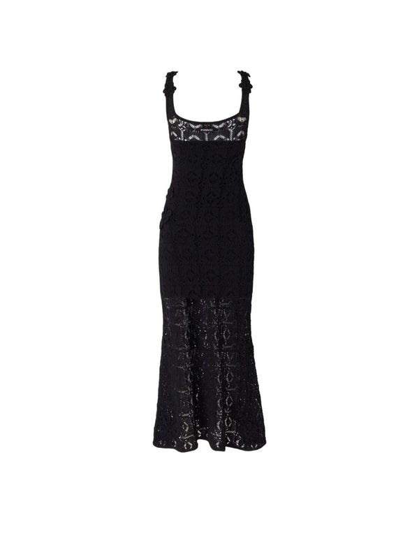 Pinko Abito Juncus Abito Crochet Sewon Flo Nero - 106862-A3B8-Z99