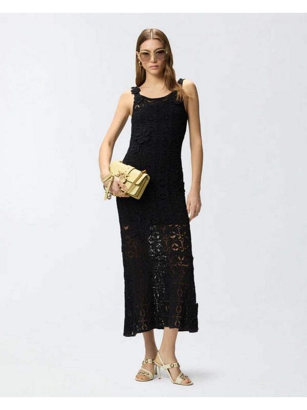 Pinko Abito Juncus Abito Crochet Sewon Flo Nero - 106862-A3B8-Z99