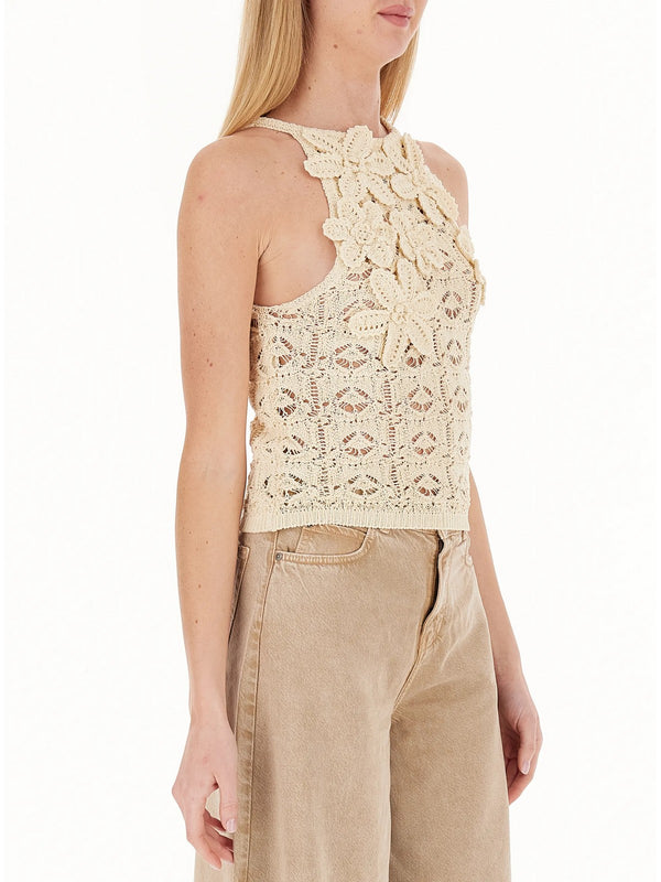Pinko Top Nymphaea Top Crochet Sewon Flo Giallo - 106863-A3B8-C10