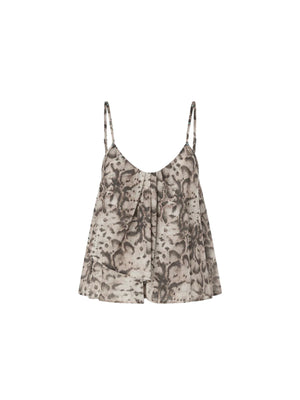 Pinko Top Udine Top Mussola Stampa Snake Beige - 106868-A3AP-CZ9
