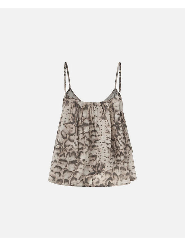 Pinko Top Udine Top Mussola Stampa Snake Beige - 106868-A3AP-CZ9