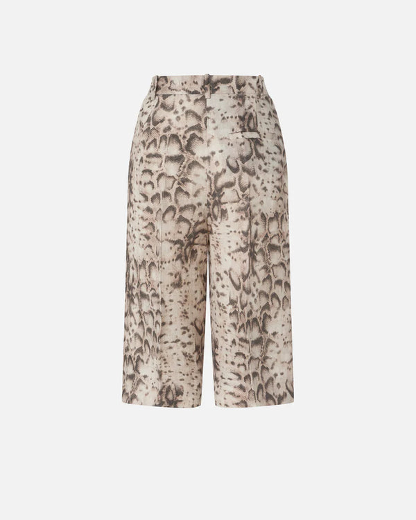 Pinko Pantalone Cattolica Bermuda Tela Di Lino Beige - 106870-A3BL-CZ9