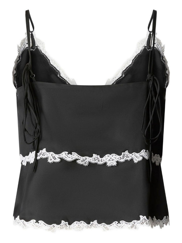 Pinko Top Canazei Top Twill Fluido Nero - 106893-A3AV-ZCB