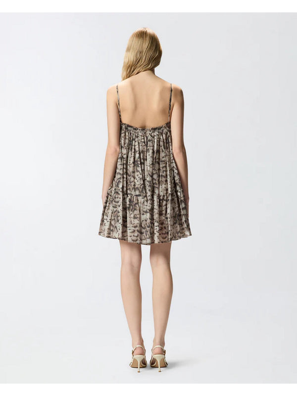 Pinko Abito Adrano Abito Mussola Stampa Sn Beige - 106917-A3AP-CZ9