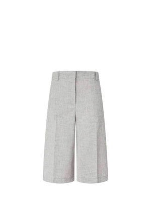 Pinko Pantalone Angera Bermuda Fiammato Lino C Nero - 106920-A3AS-ZZ2