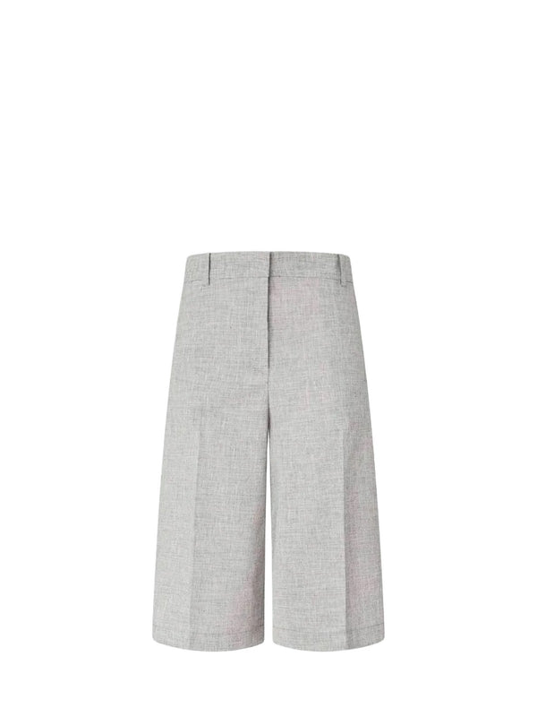 Pinko Pantalone Angera Bermuda Fiammato Lino C Nero - 106920-A3AS-ZZ2