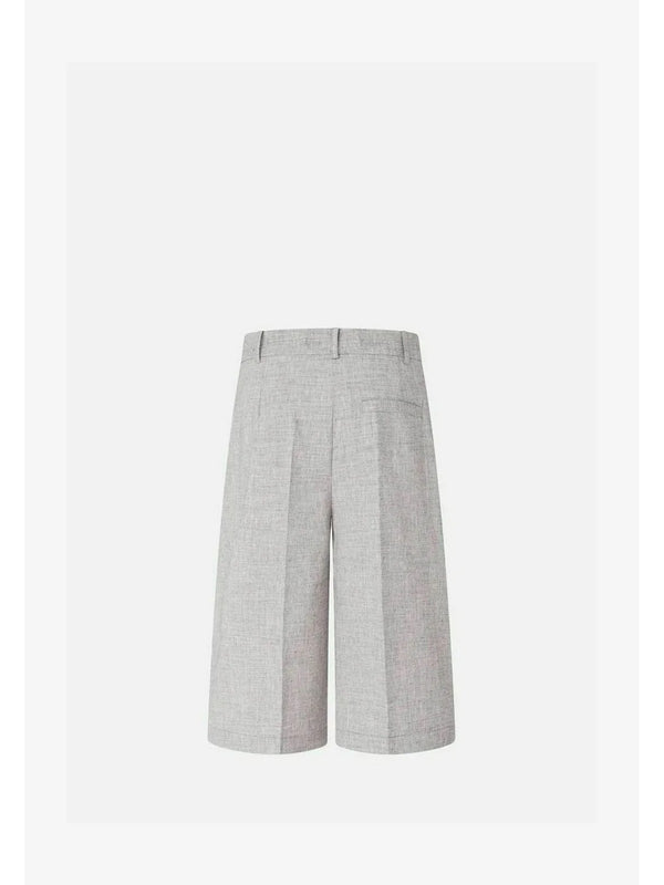Pinko Pantalone Angera Bermuda Fiammato Lino C Nero - 106920-A3AS-ZZ2