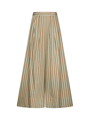 Liu jo Pantalone tessuto Green/tabacco stripe CA6089 T553A-P9641