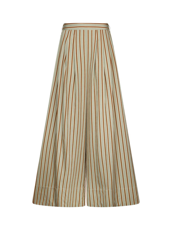 Liu jo Pantalone tessuto Green/tabacco stripe CA6089 T553A-P9641