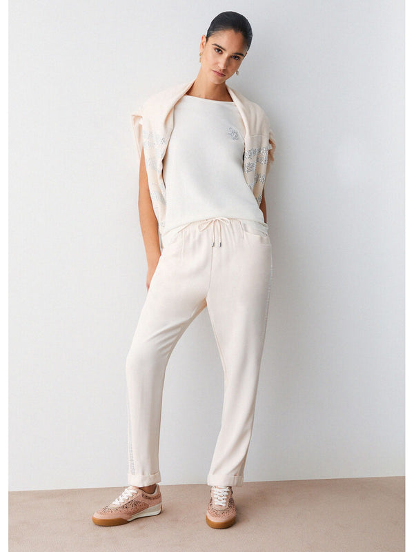 Liu jo T-shirt White milk/LJ strass TA6056 JS923-P9192