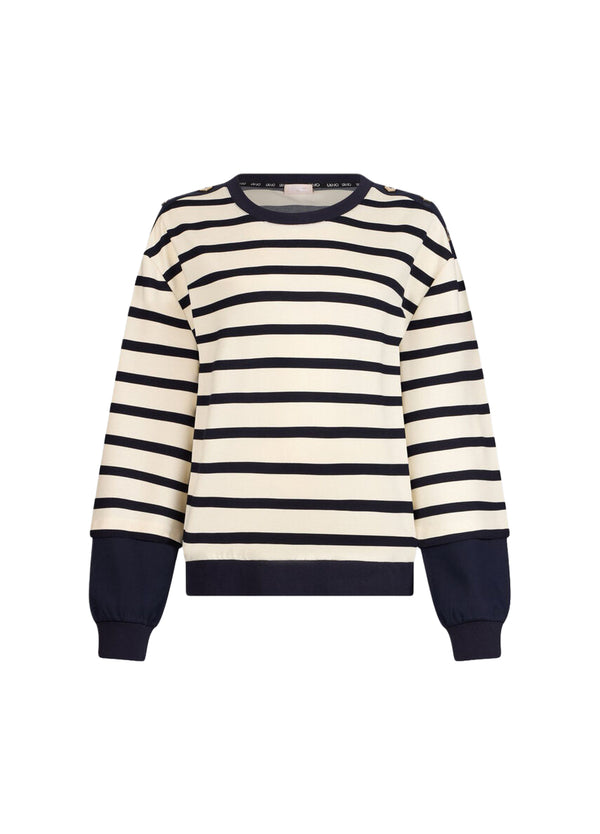 Liu jo Felpa Wh.milk/nt.blue sky TA6084 J3867-C3882