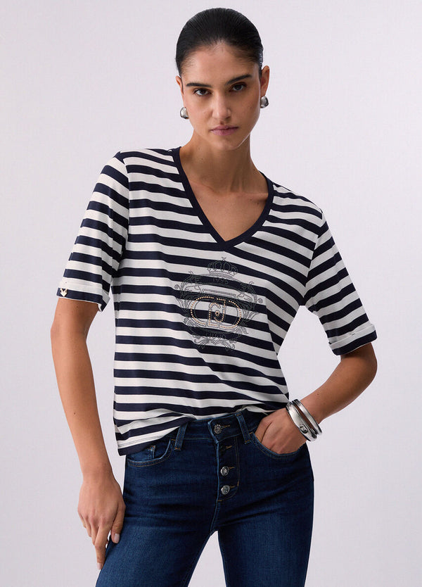 Liu jo T-shirt Wh.milk/nt.blue sky TA6206 JS005-C3882