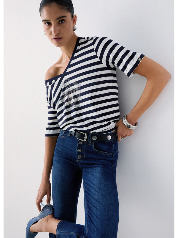Liu jo T-shirt Wh.milk/nt.blue sky TA6206 JS005-C3882