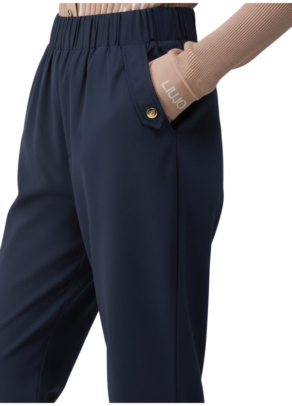 Liu jo Pantaloni slim fit con risvolto Night blu sky TA6255 TS922-93924