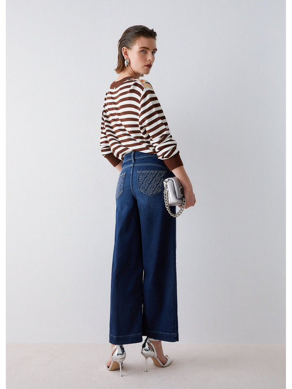 Liu jo Jeans flare con strass UA6078 D0305-78966
