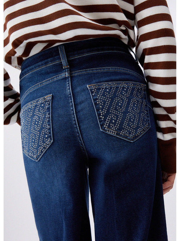 Liu jo Jeans flare con strass UA6078 D0305-78966