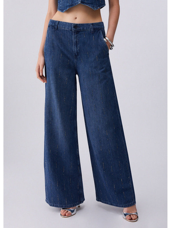 Liu jo Jeans flare con strass UA6108 D0315-78033