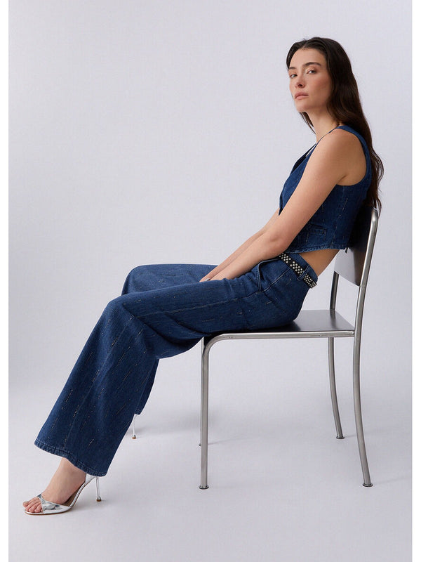 Liu jo Jeans flare con strass UA6108 D0315-78033