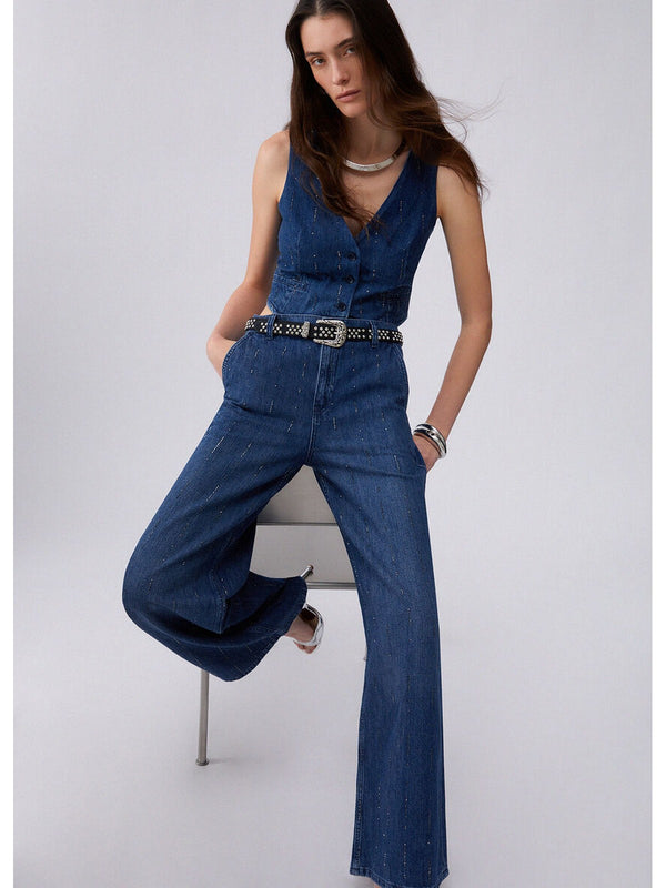 Liu jo Jeans flare con strass UA6108 D0315-78033
