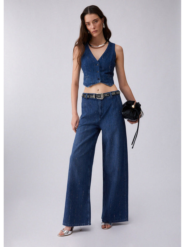 Liu jo Jeans flare con strass UA6108 D0315-78033