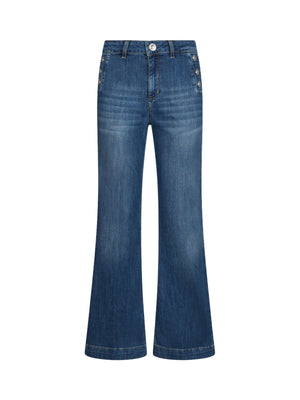 Liu jo Jeans flare a vita alta con bottoni UA6162 D0275-78988