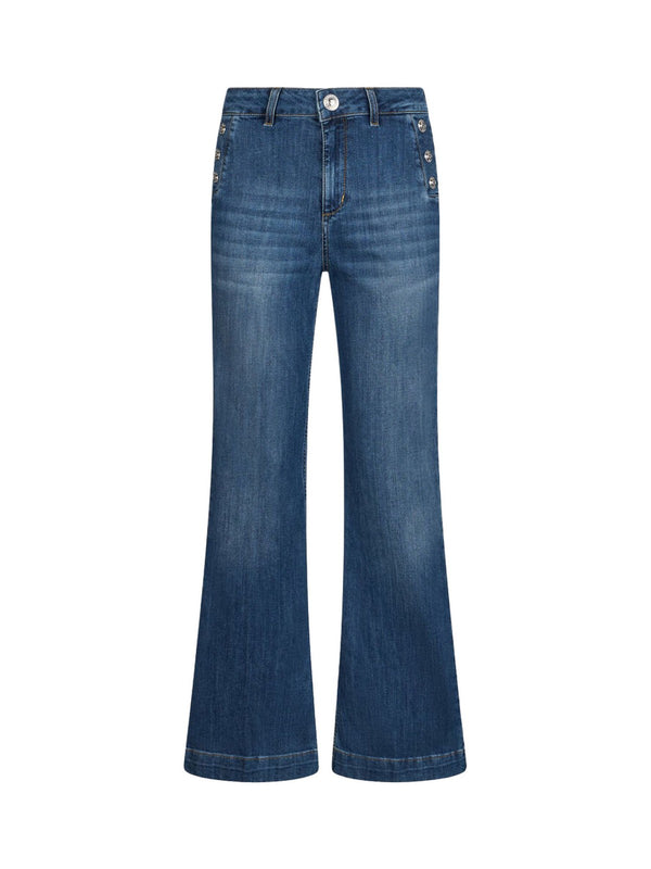 Liu jo Jeans flare a vita alta con bottoni UA6162 D0275-78988