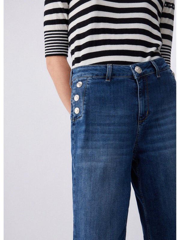 Liu jo Jeans flare a vita alta con bottoni UA6162 D0275-78988