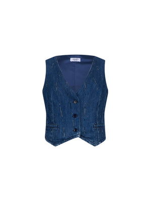 Liu jo Gilet Den.Blue starry wash UA6188 D0315-78033