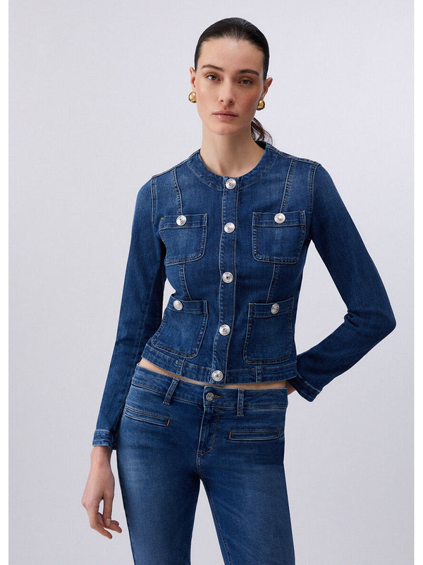 Liu jo Giubbotto Den.Blue dk.buttons UA6260 D0275-78988