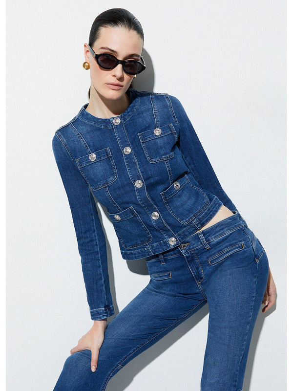 Liu jo Giubbotto Den.Blue dk.buttons UA6260 D0275-78988