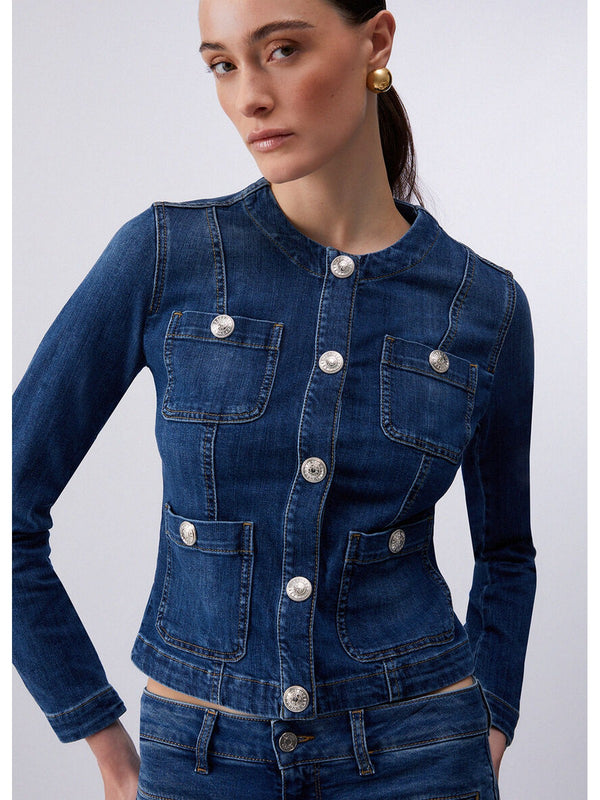 Liu jo Giubbotto Den.Blue dk.buttons UA6260 D0275-78988
