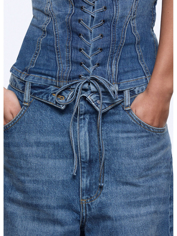 Liu jo Top bustier in denim UA6506 D0399-79157
