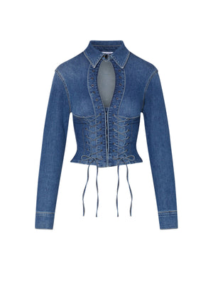 Liu jo Camicia Den.md.Blue intrecci UA6507 D0399-79157