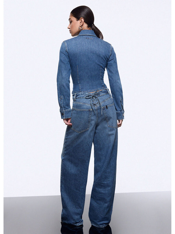 Liu jo Camicia Den.md.Blue intrecci UA6507 D0399-79157