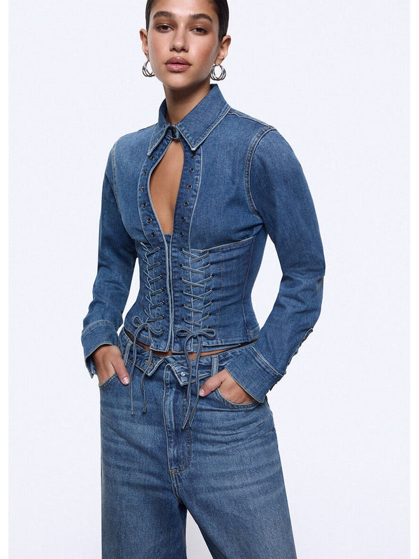 Liu jo Pantalone denim Den.md.Blue intrecci UA6510 D0400-79157