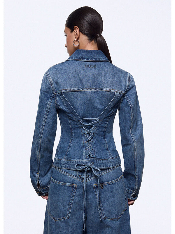 Liu jo Giubbotto Den.md.Blue intrecci UA6511 D0400-79157